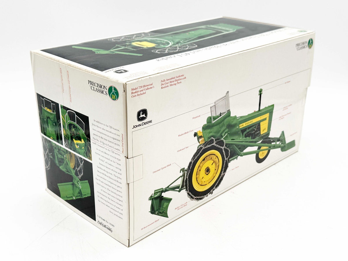 1/16 John Deere 720 Tractor With Loader, Blade, Heat Houser & Chains, Precision