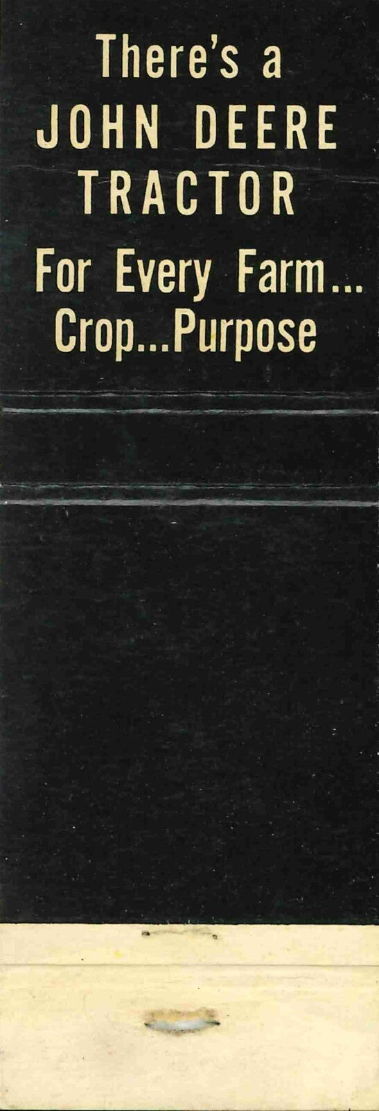 John Deere Matchbook Cover QFE Eldredge Farm Supply Inc Norwich Connecticut