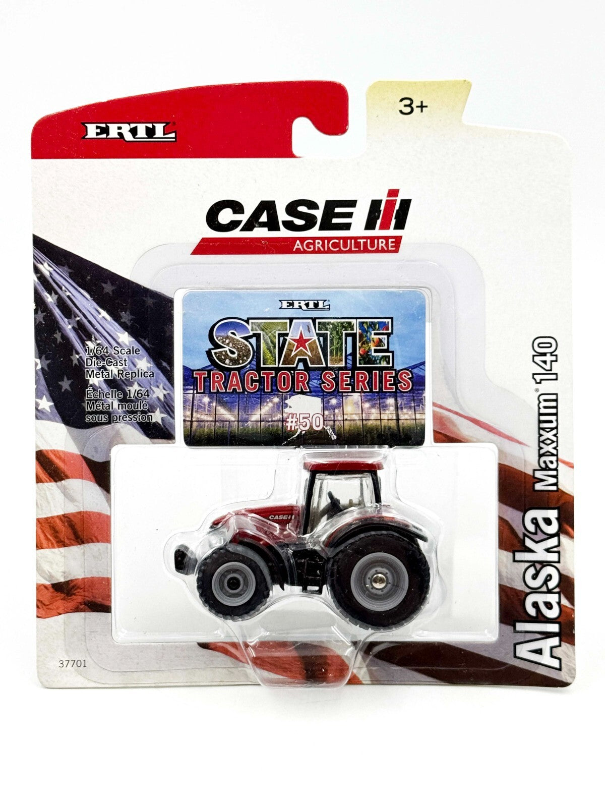 1/64 Case IH Maxxum 140 Alaska State Tractor With Front Wheel Assist