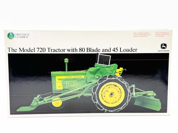 1/16 John Deere 720 Tractor With Loader, Blade, Heat Houser & Chains, Precision