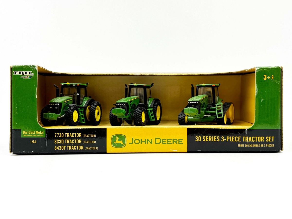 1/64 John Deere 30 Series 3 Piece Tractor Set, 7730, 8330, 8430T
