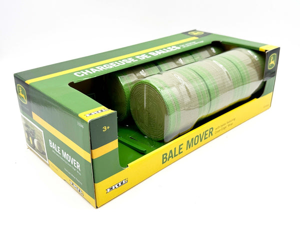 1/16 John Deere 3 Point Bale Mover W/ Bales Featuring Cover Edge Wrap