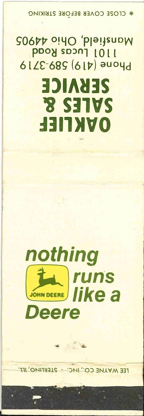 John Deere Matchbook 2 Leg Oaklief Sales & Service Mansfield Ohio