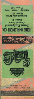 Matchbook Cover Farmall Heine Imp Parkersburg Iowa