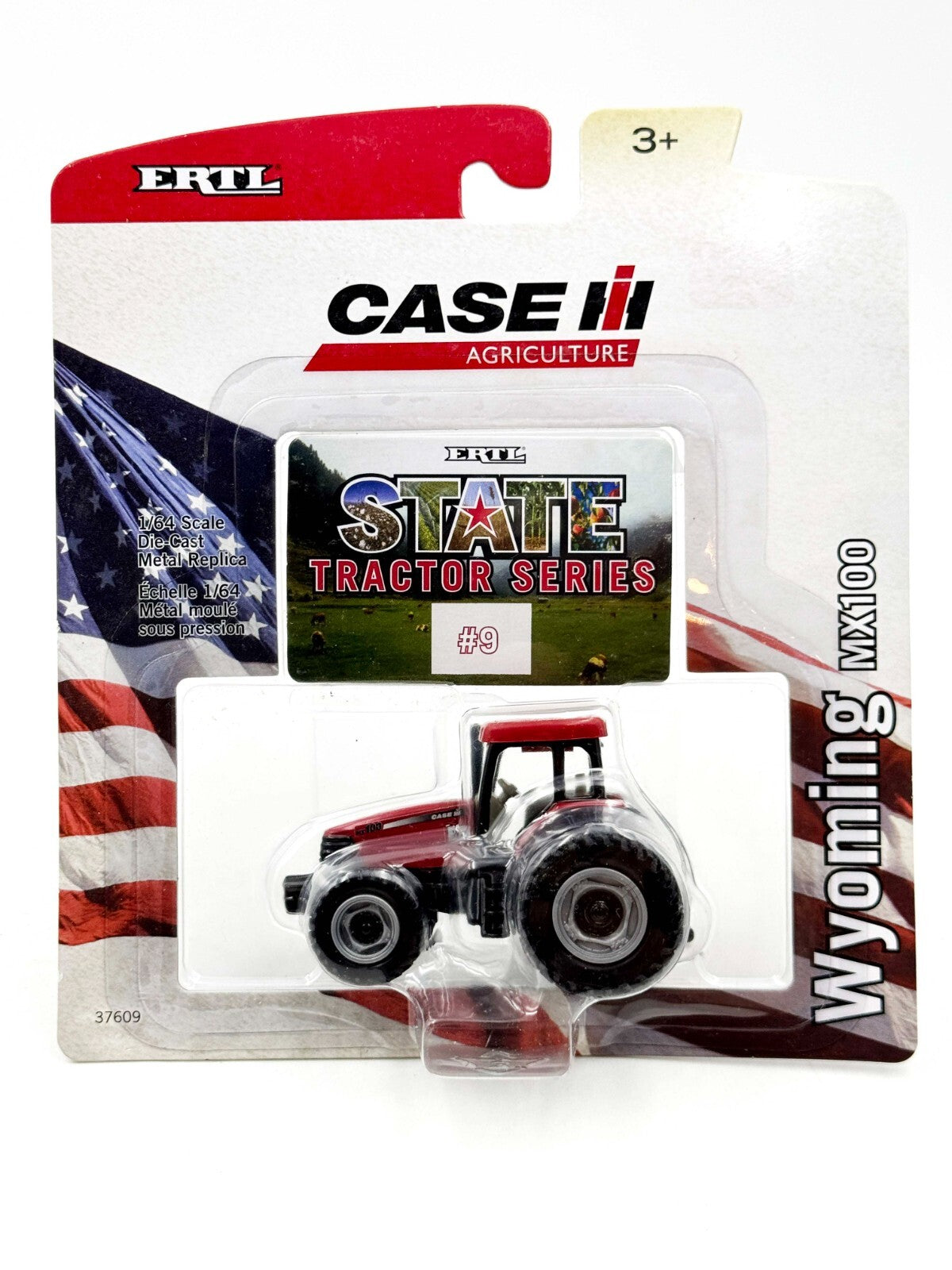 1/64 Case IH MX100 Wyoming State Tractor With Front Wheel Assist