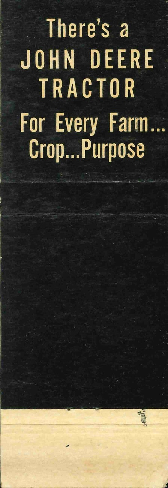 John Deere Matchbook Cover QFE Liechty Farm Equipment Archbold Ohio