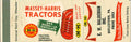 Matchbook Cover Massey Harris Tractors E W Haldeman Doylestown Pennsylvania