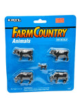 1/64 Farm Country Animal Set Angus Cattle w/ Calf