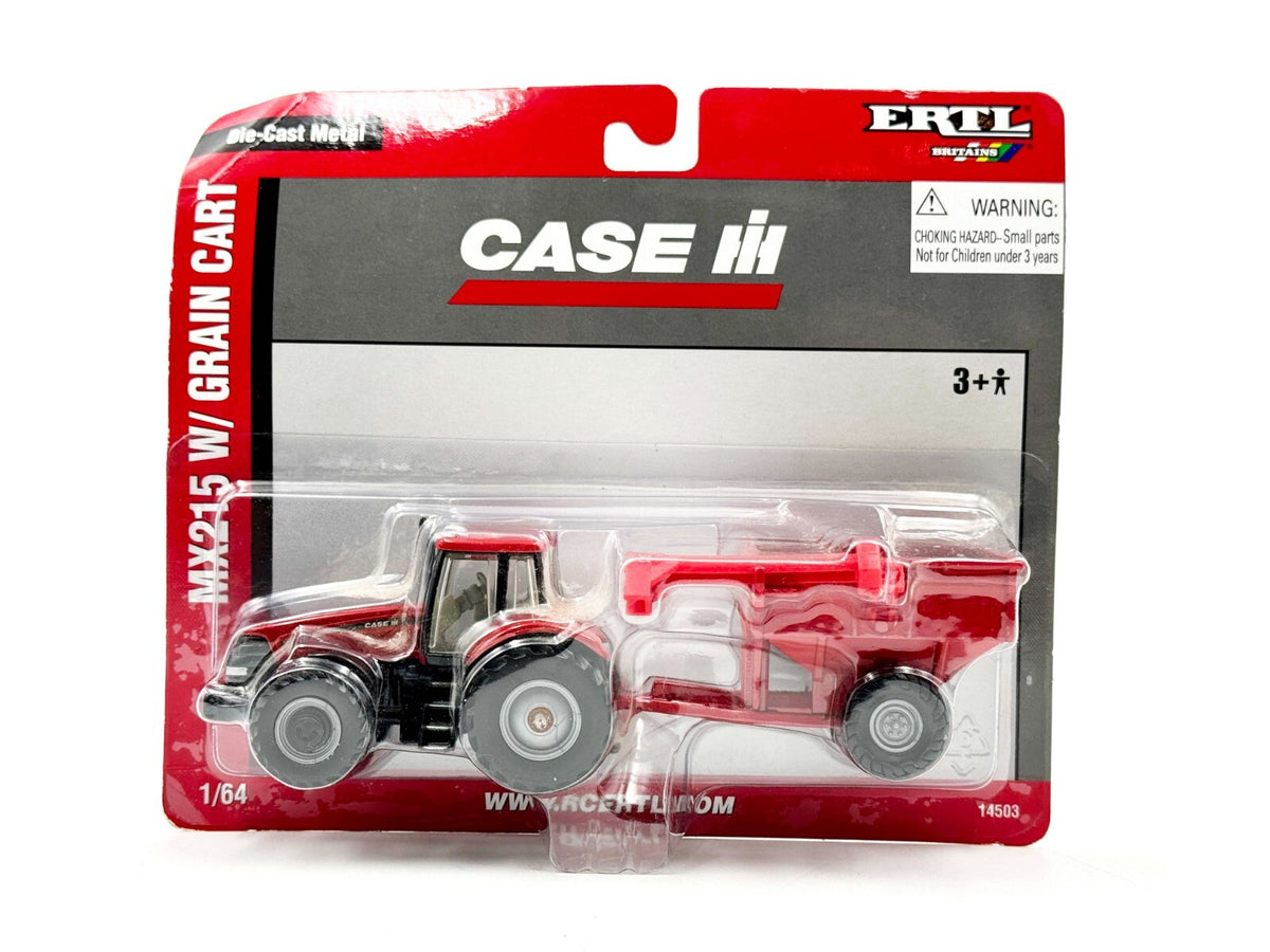 1/64 Case IH MX215 Tractor with Front Wheel Assist and Grain Cart