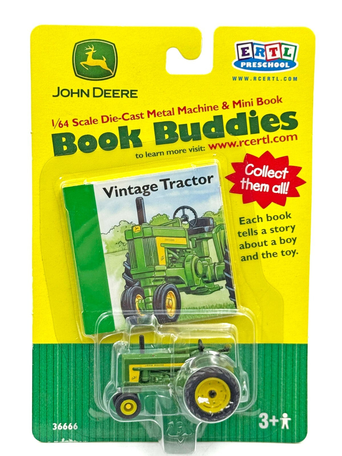 1/64 John Deere 620 Tractor, Book Buddies