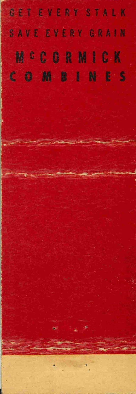 Matchbook Cover International Harvester Combine Clinton Implements Minnesota