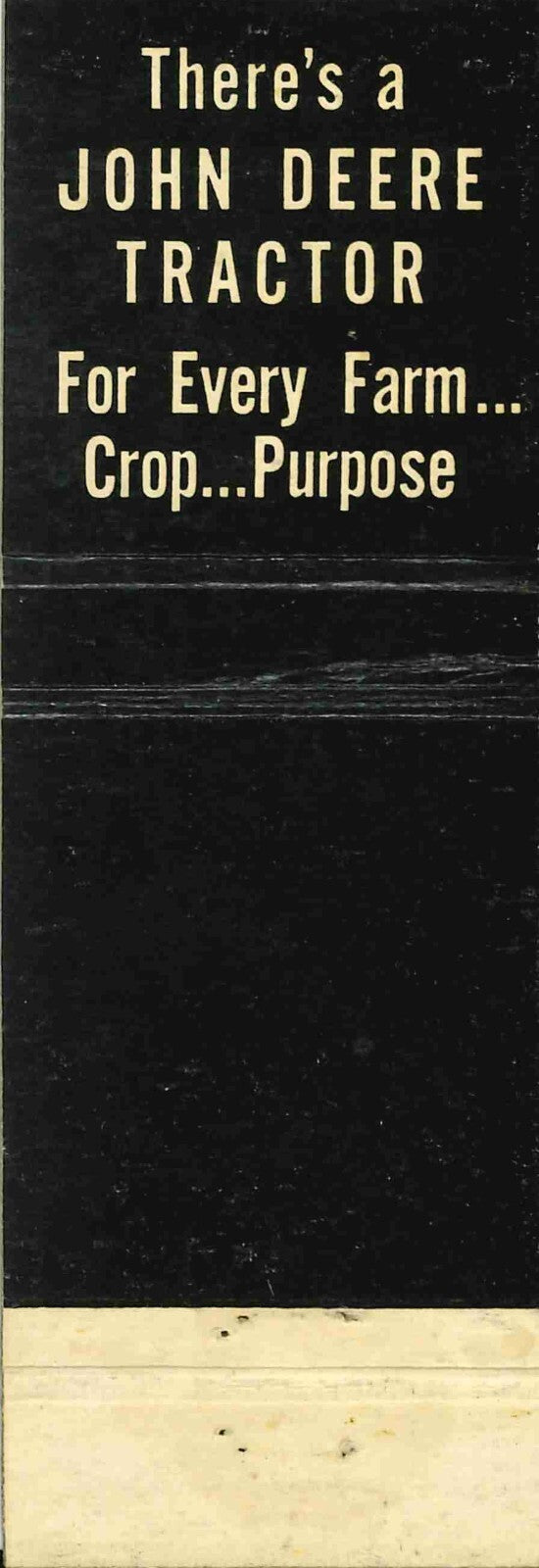 John Deere Matchbook Cover QFE Farmers Implement Store Bloomington Illinois
