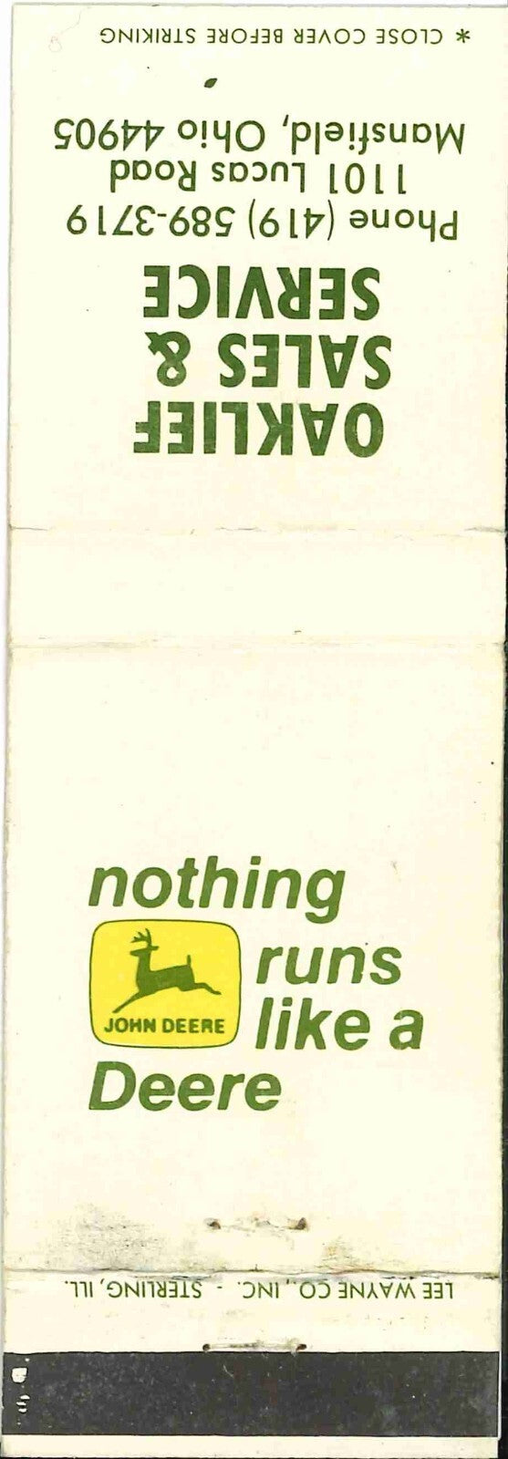 John Deere Matchbook 2 Leg Oaklief Sales & Service Mansfield Ohio