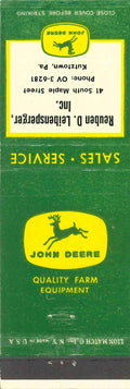 John Deere Matchbook 4 Leg Reuben D Leibensperger Kutztown Pa