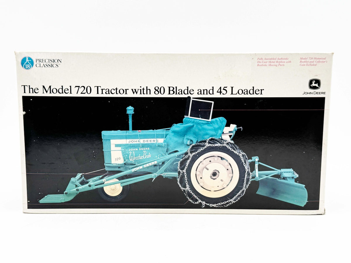 1/16 John Deere 720 Tractor With Loader, Blade, Heat Houser & Chains, Precision