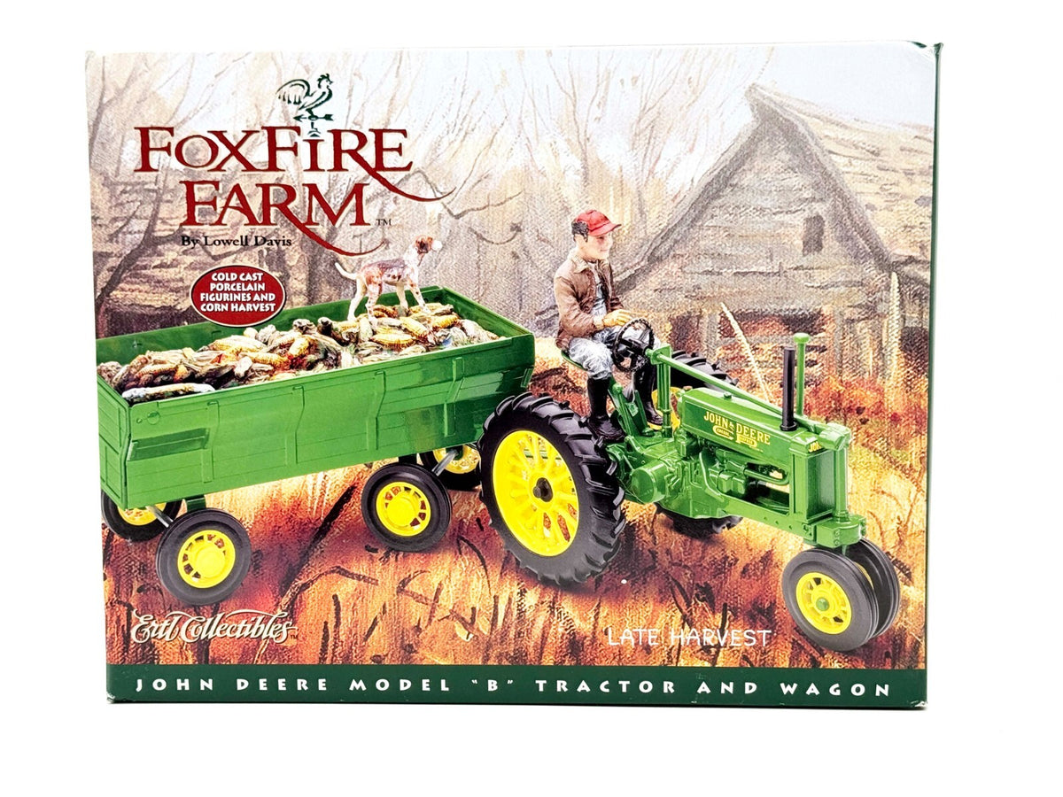 1/16 John Deere Model B Tractor And Wagon, Fox Fire Farms Late Harvest