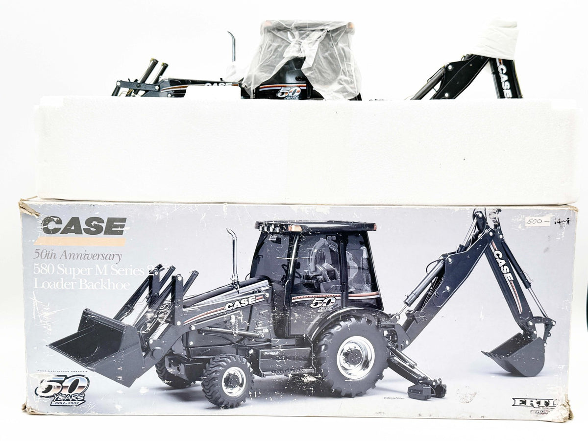 1/16 Case 580 Super M Backhoe, 50th Anniversary Chrome Plated Precision