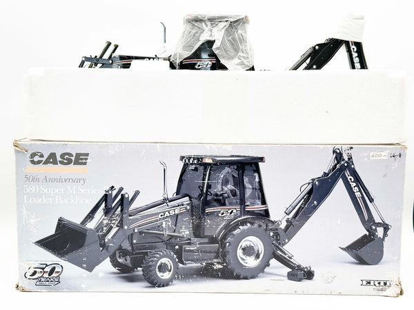 1/16 Case 580 Super M Backhoe, 50th Anniversary Chrome Plated Precision