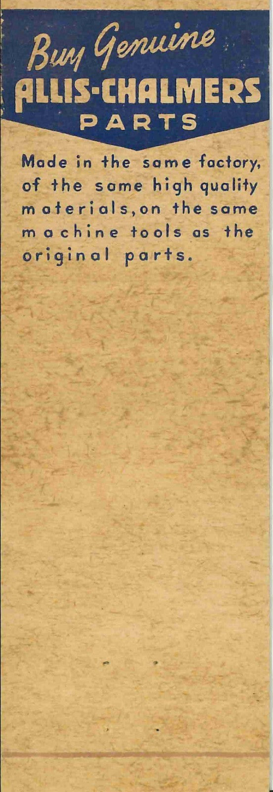 Matchbook Cover Allis Chalmers Central Iowa Farm Store Marshalltown Iowa
