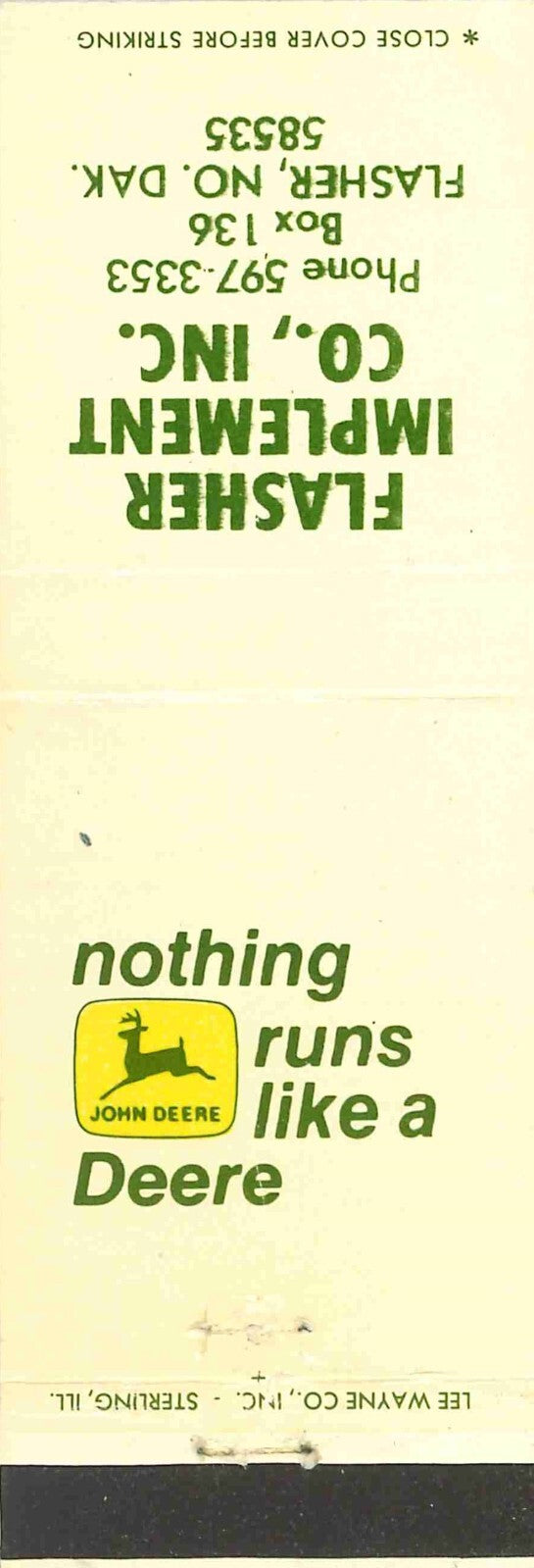 John Deere Matchbook 2 Leg Flasher Implement Co Inc Flasher North Dakota