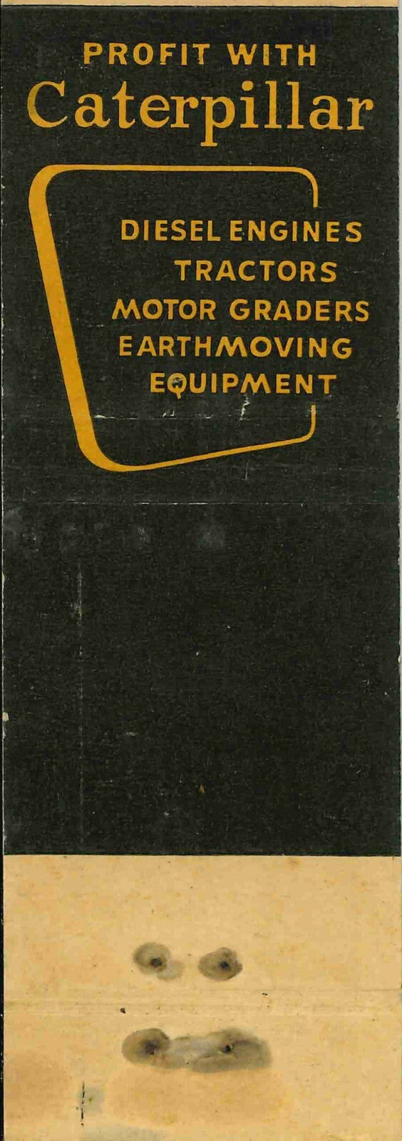 Matchbook Cover Caterpillar Dozer Martin Roasa Iowa and Missouri