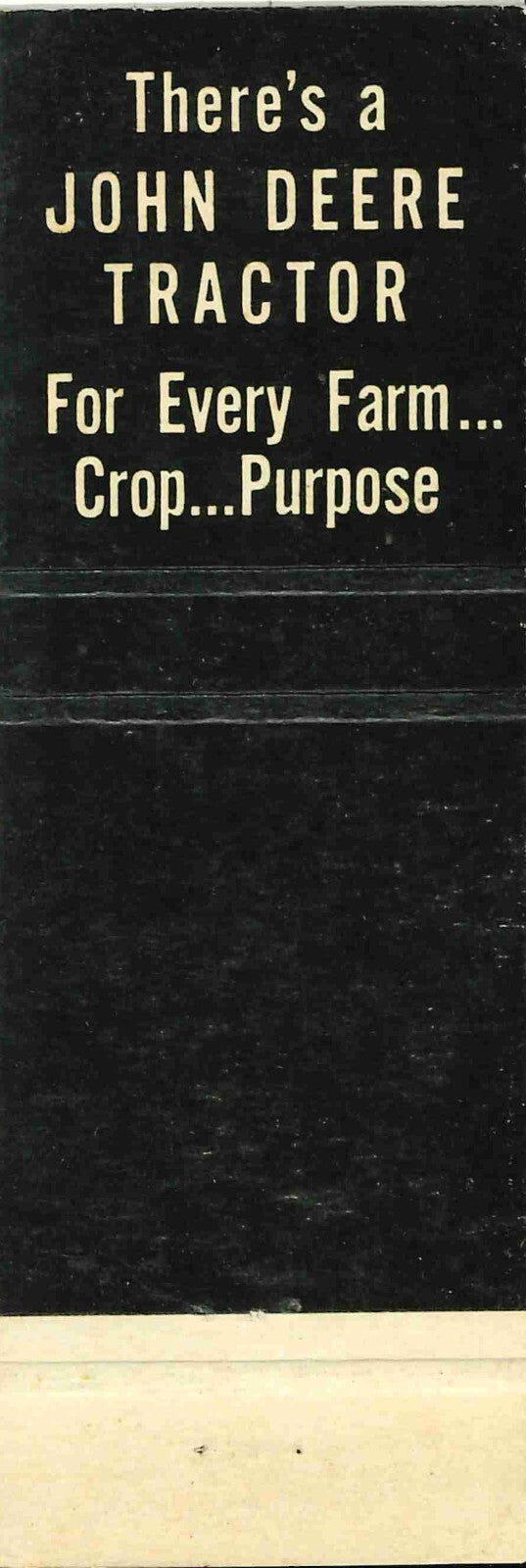 John Deere Matchbook Cover QFE Ashby & May Arkadelphia Arkansas