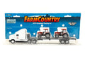 1/64 Agco Equipment Hauling Set With Agco Tractors