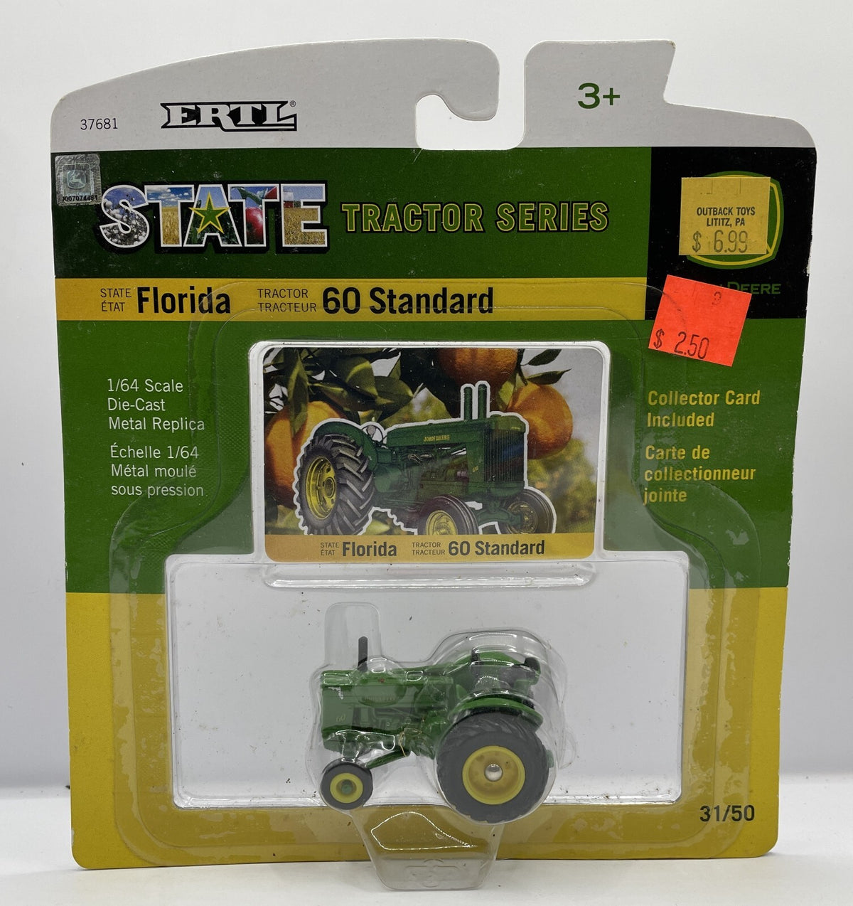 1/64 FL State Tractor #31 John Deere 60 Standard