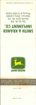 John Deere Matchbook Cover Smith Kramer Imp C Marion OH