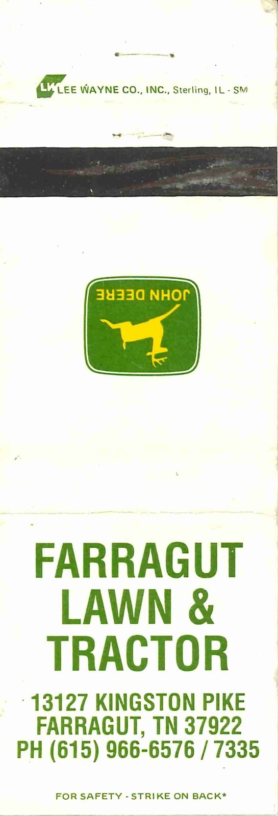 John Deere Matchbook 2 Leg Farragut Lawn and Tractor Farragut Tennessee