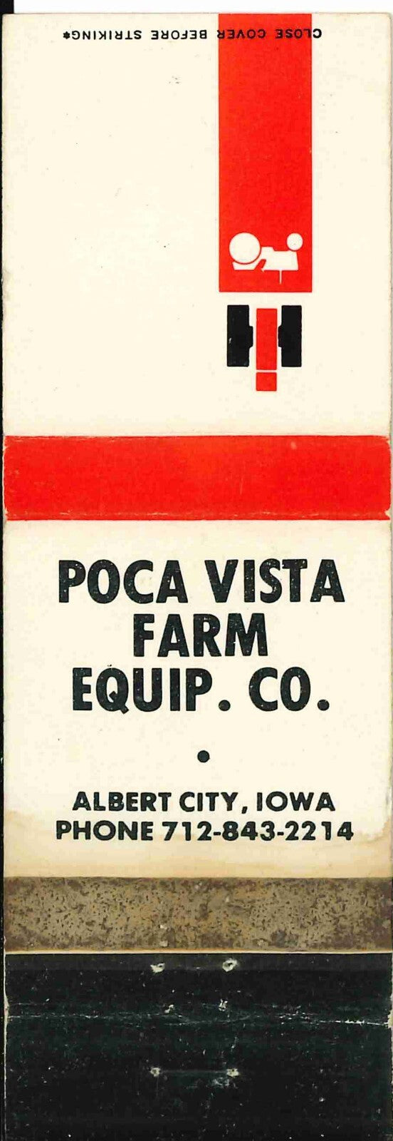 Matchbook Cover International Harvester Poca Vista Albert City Iowa