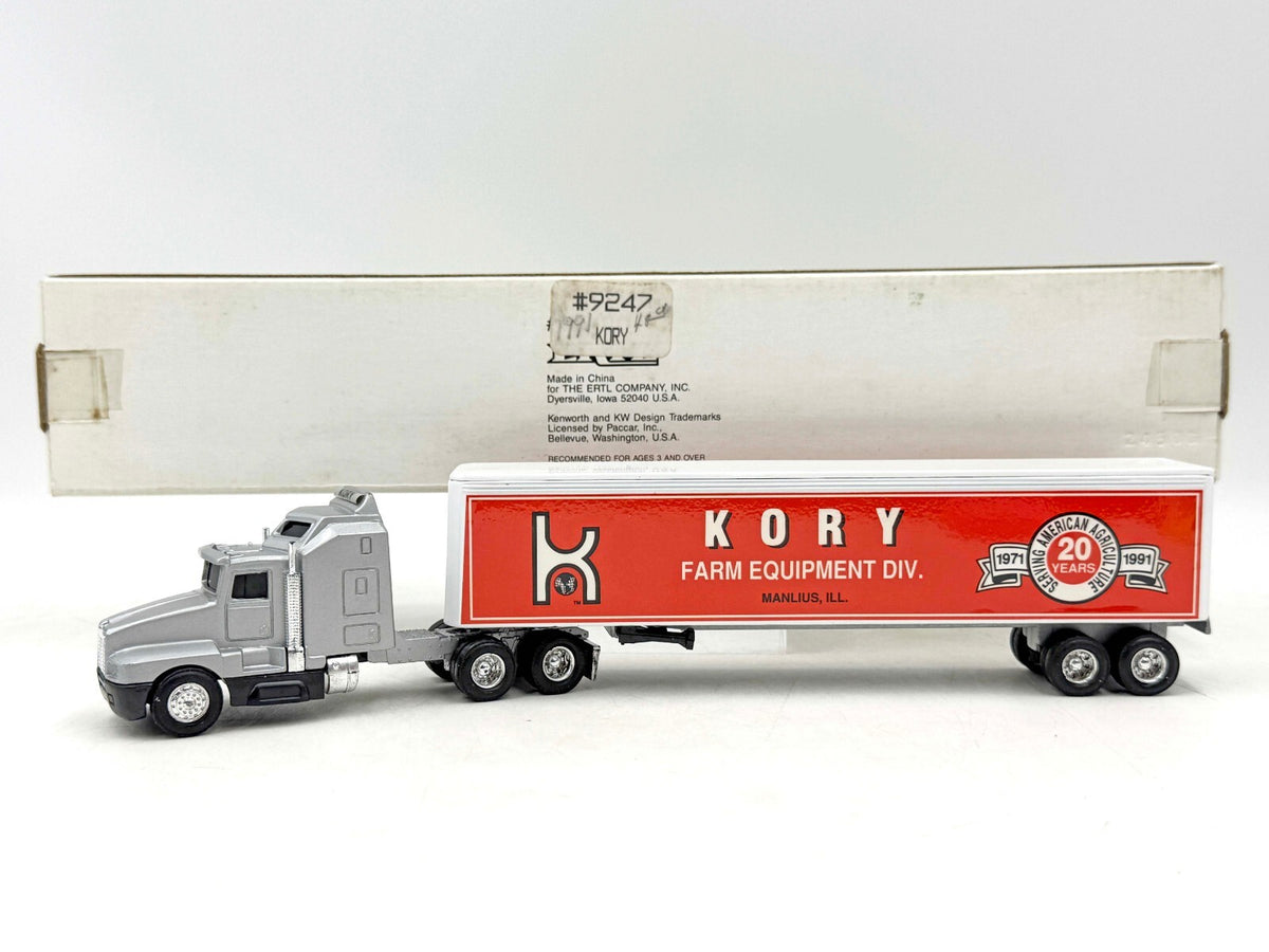 1/64 Kenworth Kory 20 Years Ertl Semi Truck Trailer A001