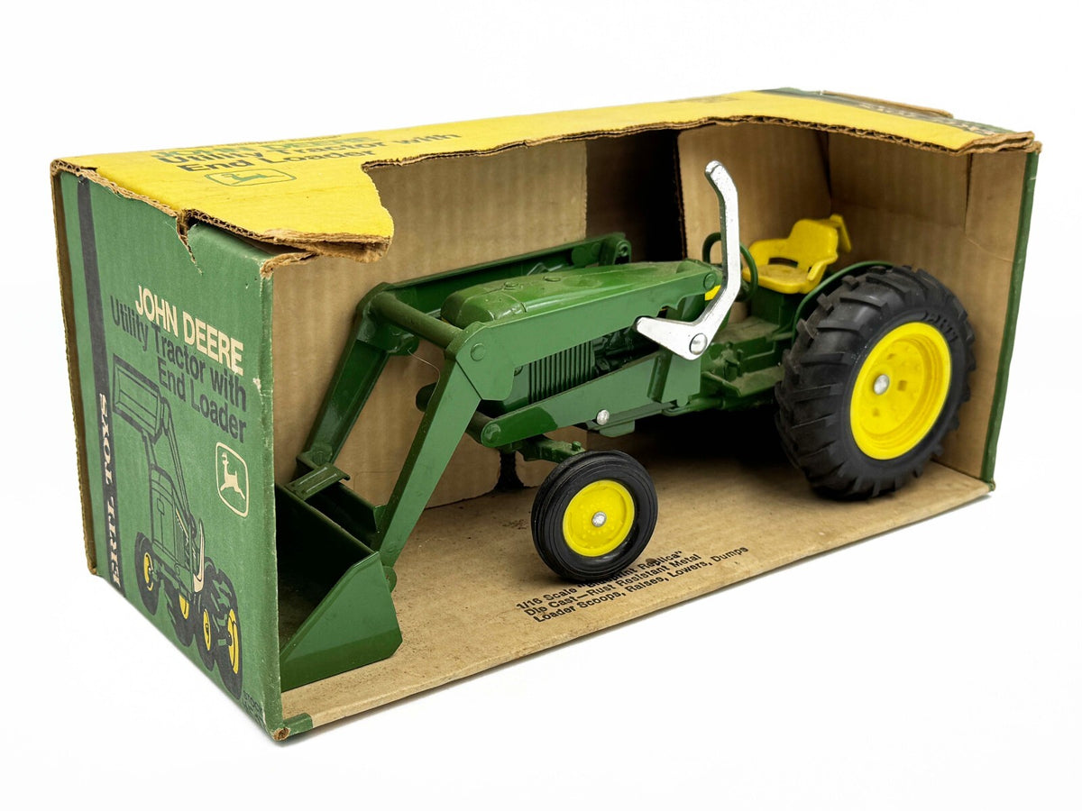 1/16 John Deere Utility Tractor w/ Loader in  Yellow Top Box