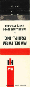 Matchbook Cover International Harvester Mabel Farm Equip Mabel Minnesota