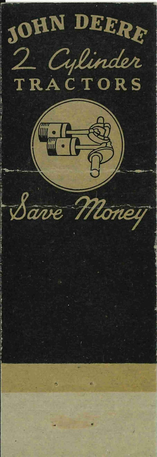 John Deere Matchbook Cover A w/ Mower Fred Bohemann Ackley IA
