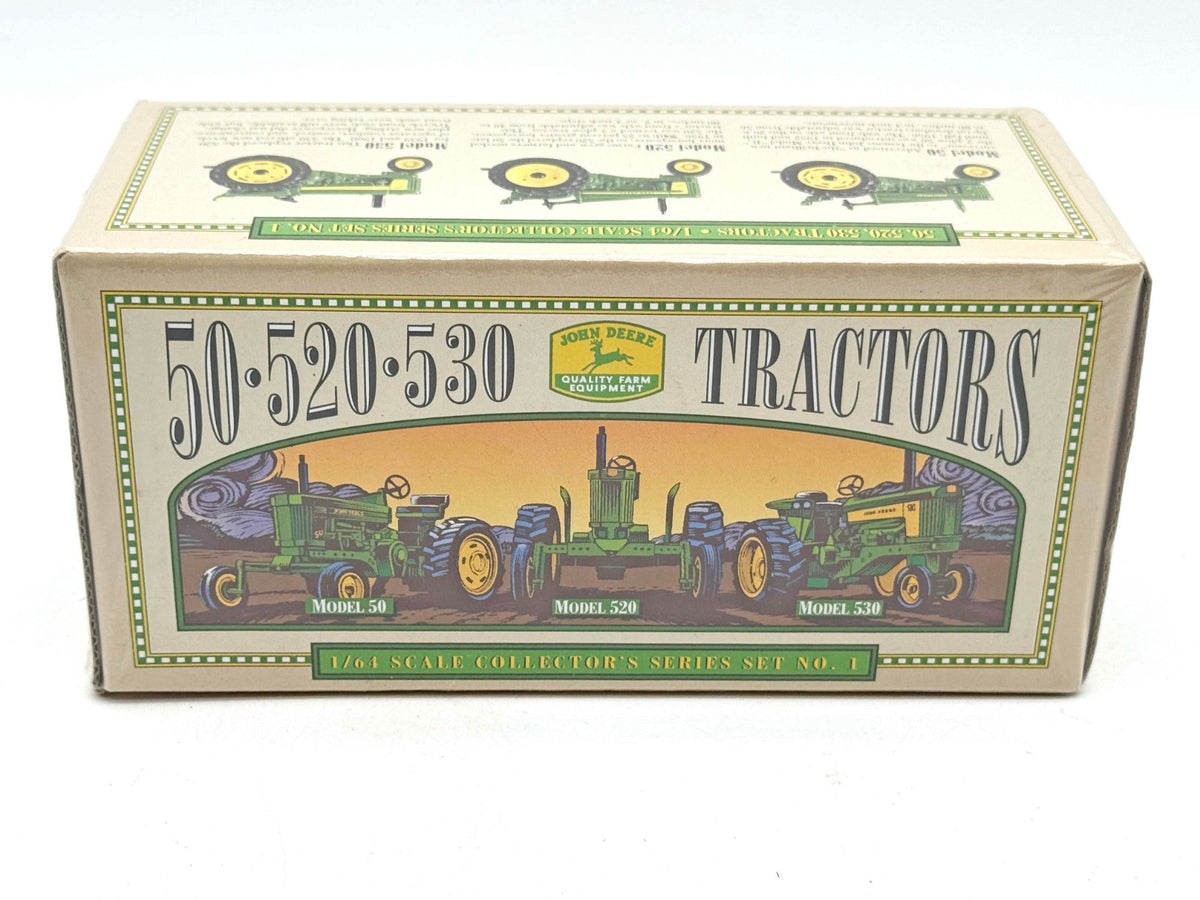 1/64 John Deere Collector’s Set No. 1 With 50 Tractor, 520 Tractor, And 530 Trac