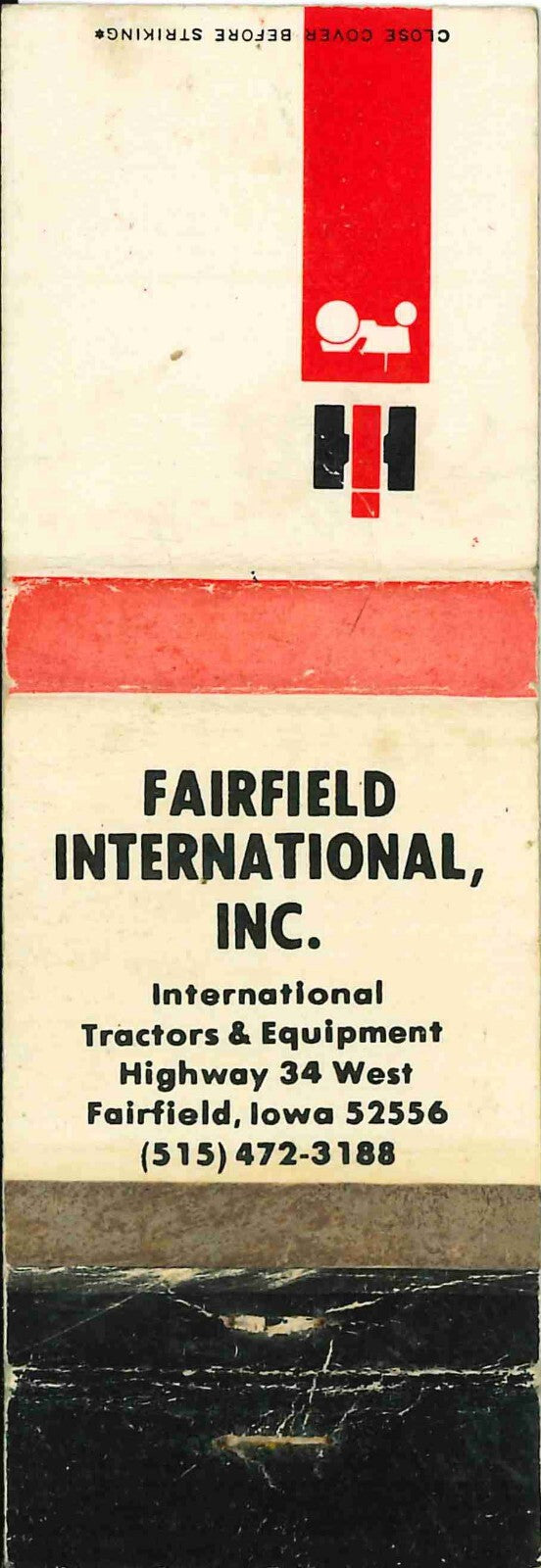 Matchbook Cover International Harvester Fairfield Inc Fairfield Iowa