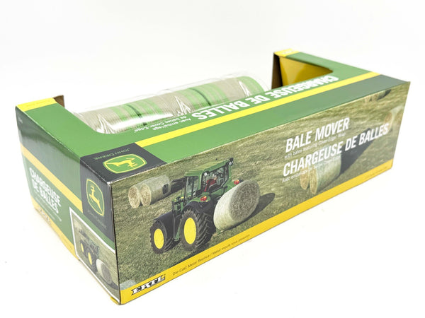 1/16 John Deere 3 Point Bale Mover W/ Bales Featuring Cover Edge Wrap