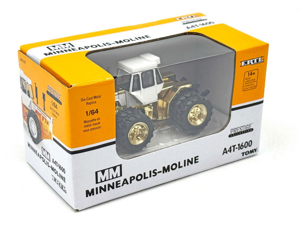 1/64 Minneapolis Moline A4T-1600 4wd Tractor With Cab & Duals, Gold Chrome Chase