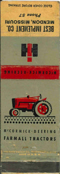 Matchbook Cover Farmall IH Best Imp Co Mendon Missouri 