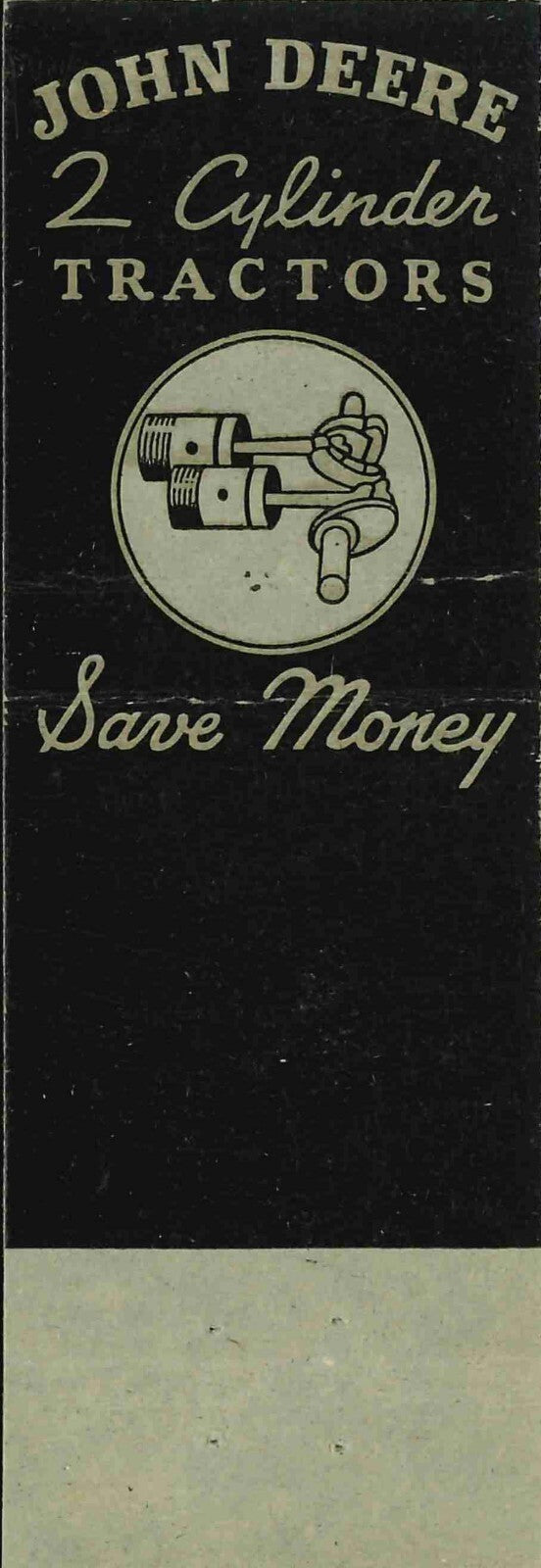 John Deere Matchbook Cover A w/ Mower Snead Tractor Moses Lake WA