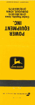 John Deere Matchbook 2 Leg Power Equipment Inc Cedar Rapids & Dubuque Iowa
