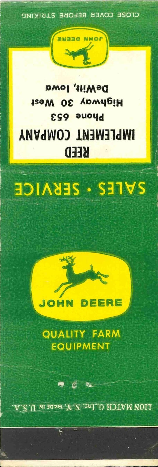 John Deere Matchbook 4 Leg Reed Implement Company DeWitt Iowa