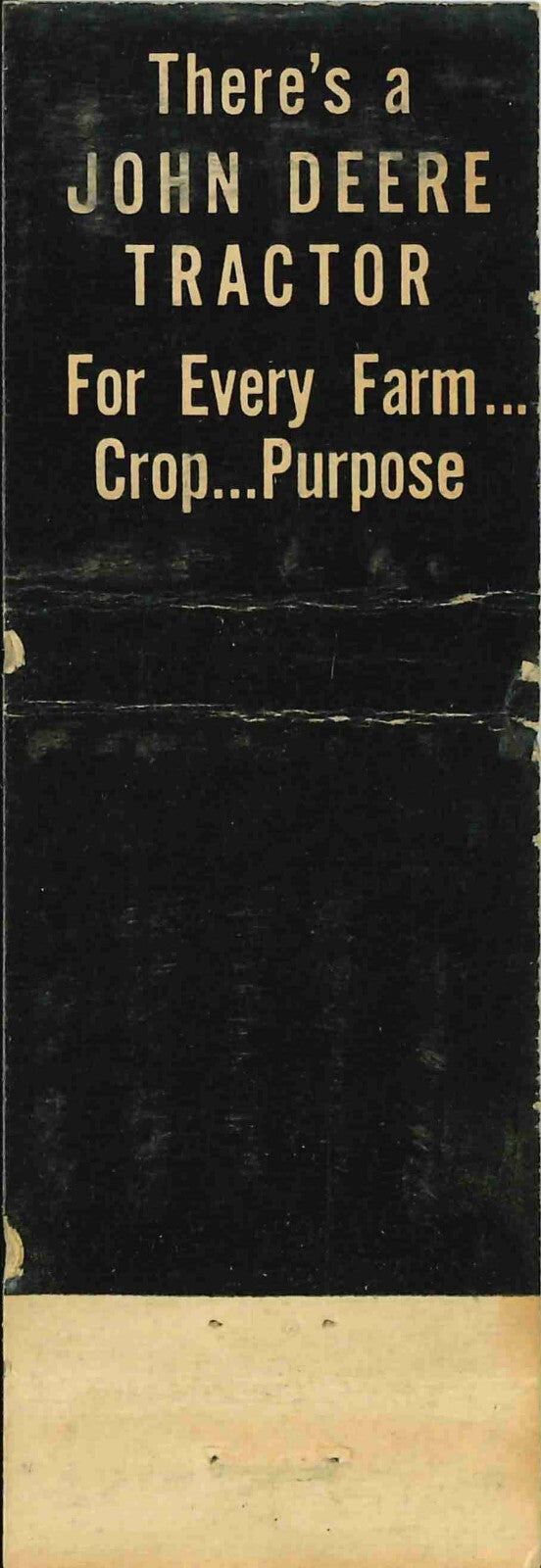 John Deere Matchbook Cover Jewell County Imp Mankato Kans