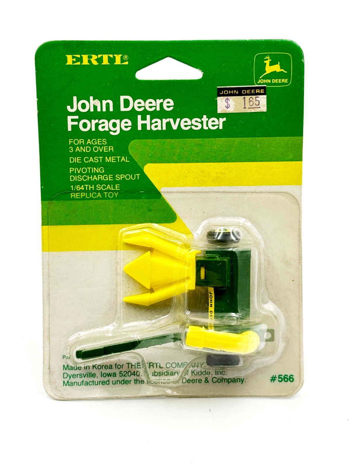 1/64 John Deere Forage Harvester With Yellow Head & Spout