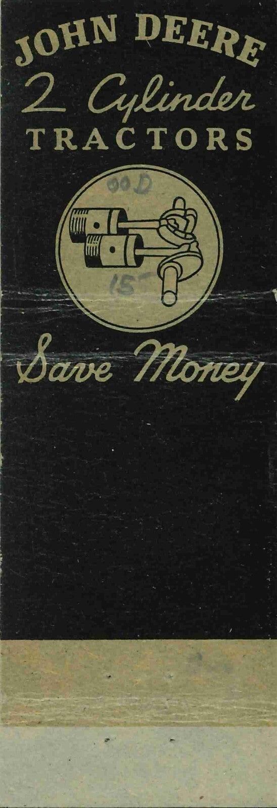 John Deere Matchbook Cover A w/ Mower Madelia Implement CO Madelia Minnesota