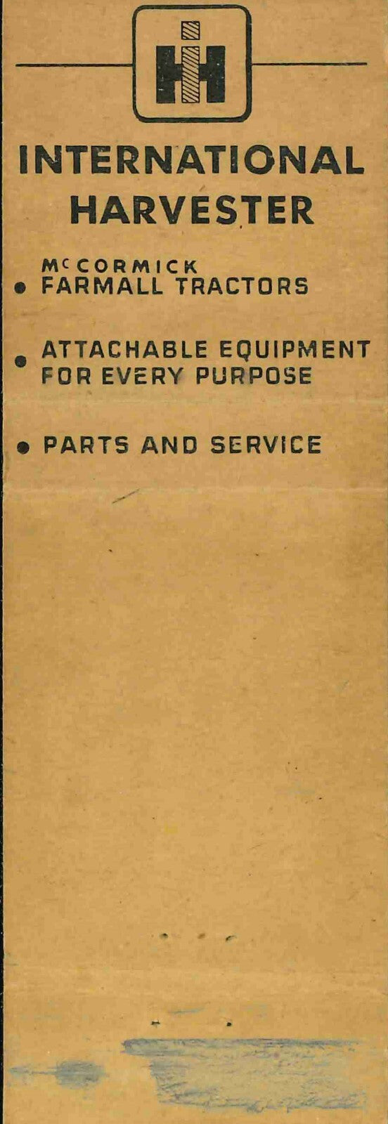 Matchbook Cover Farmall H Truman Equip Co Truman Minnesota