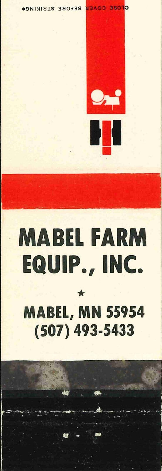Matchbook Cover International Harvester Mabel Farm Equip Mabel Minnesota