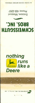 John Deere Matchbook Cover 2 Leg Scheissguth Bros Dutzow Missouri
