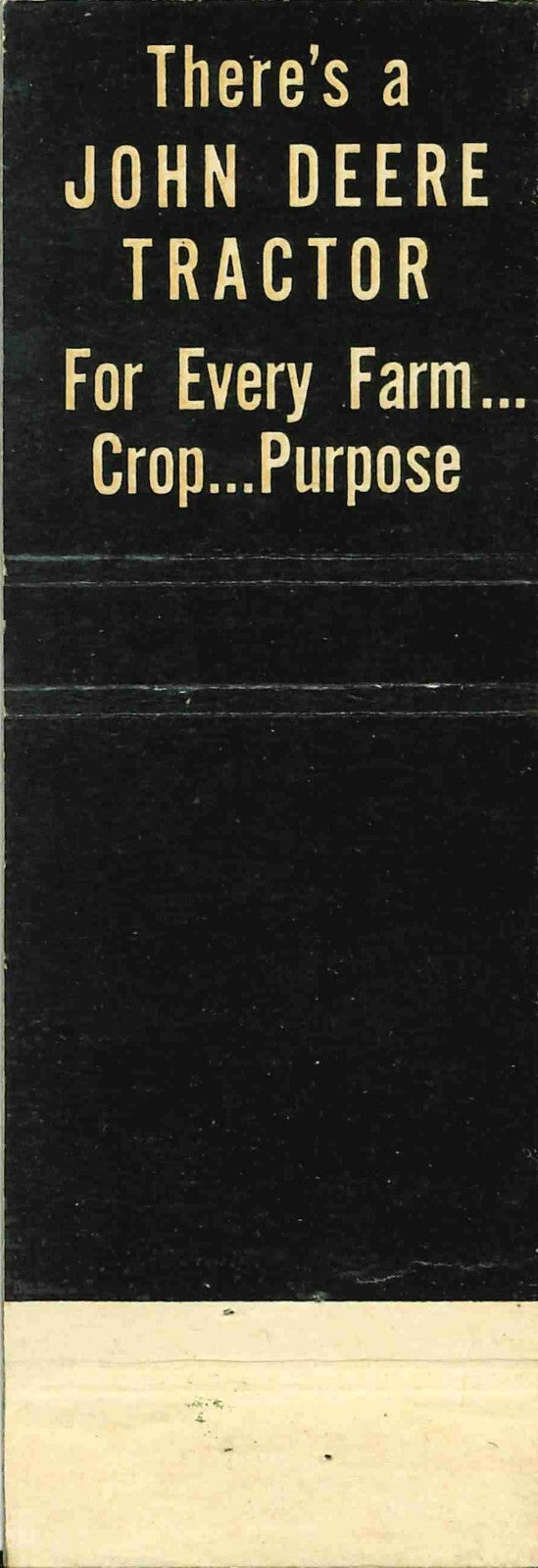 John Deere Matchbook Cover QFE Franklin Farm Supply Farmington Maine